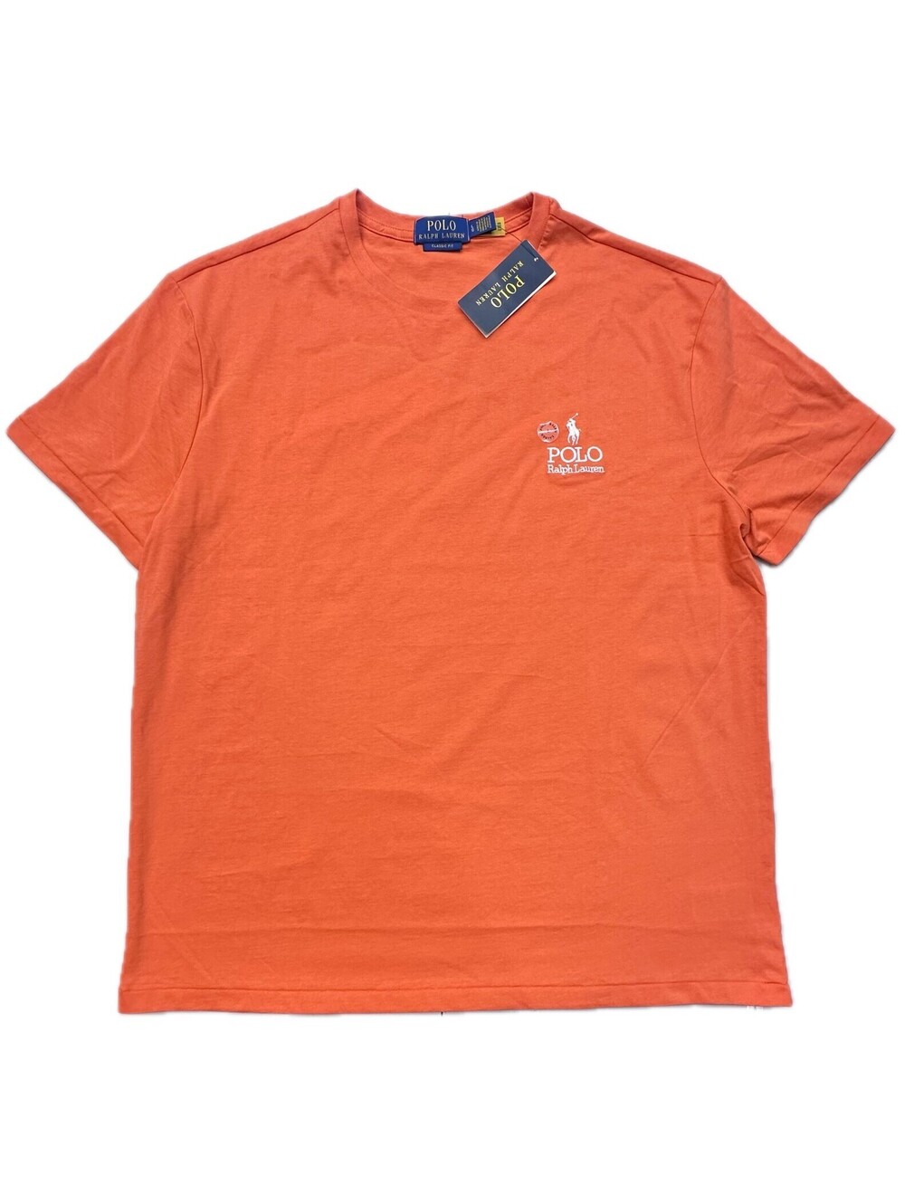 Polo Ralph Lauren Men's Large Orange Classic Fit Logo T-Shirt NWT